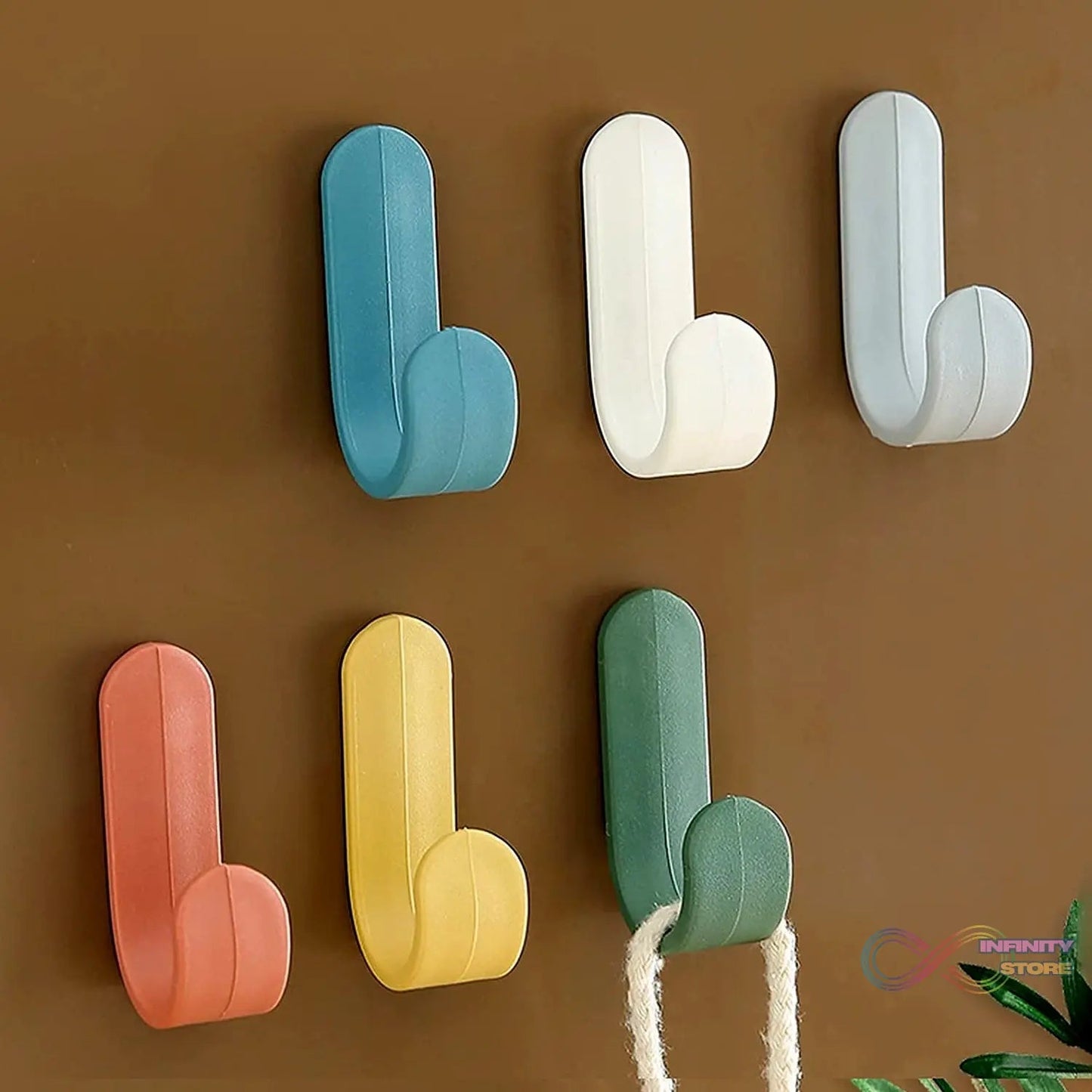 Self Adhesive Wall Hooks Waterproof Adhesive Sticky Round Hooks | Hanging Capacity 1 KG Max | Multipurpose Home Storage (20 Pcs Set) - infinityexculsivestore.com