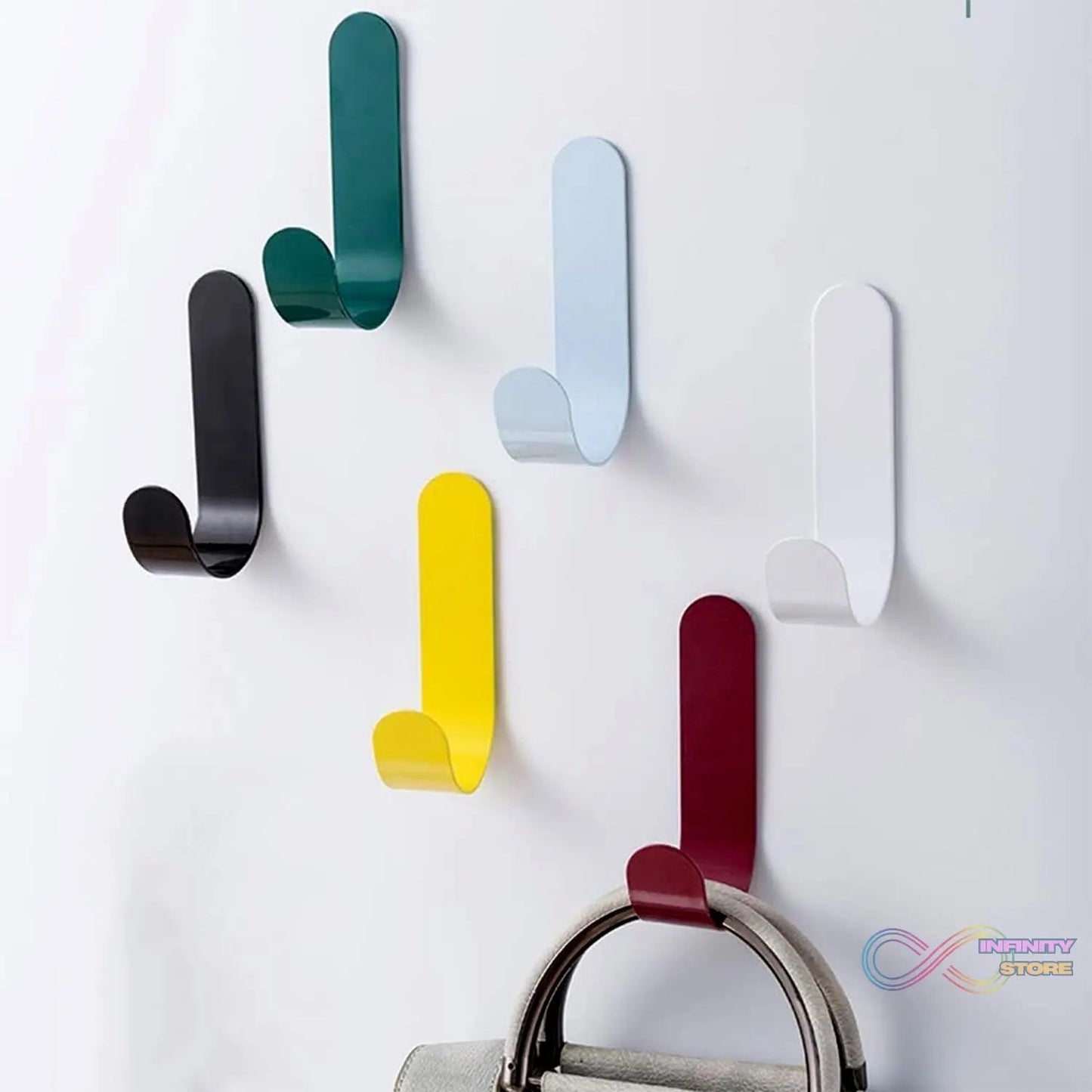 Self Adhesive Wall Hooks Waterproof Adhesive Sticky Round Hooks | Hanging Capacity 1 KG Max | Multipurpose Home Storage (20 Pcs Set) - infinityexculsivestore.com