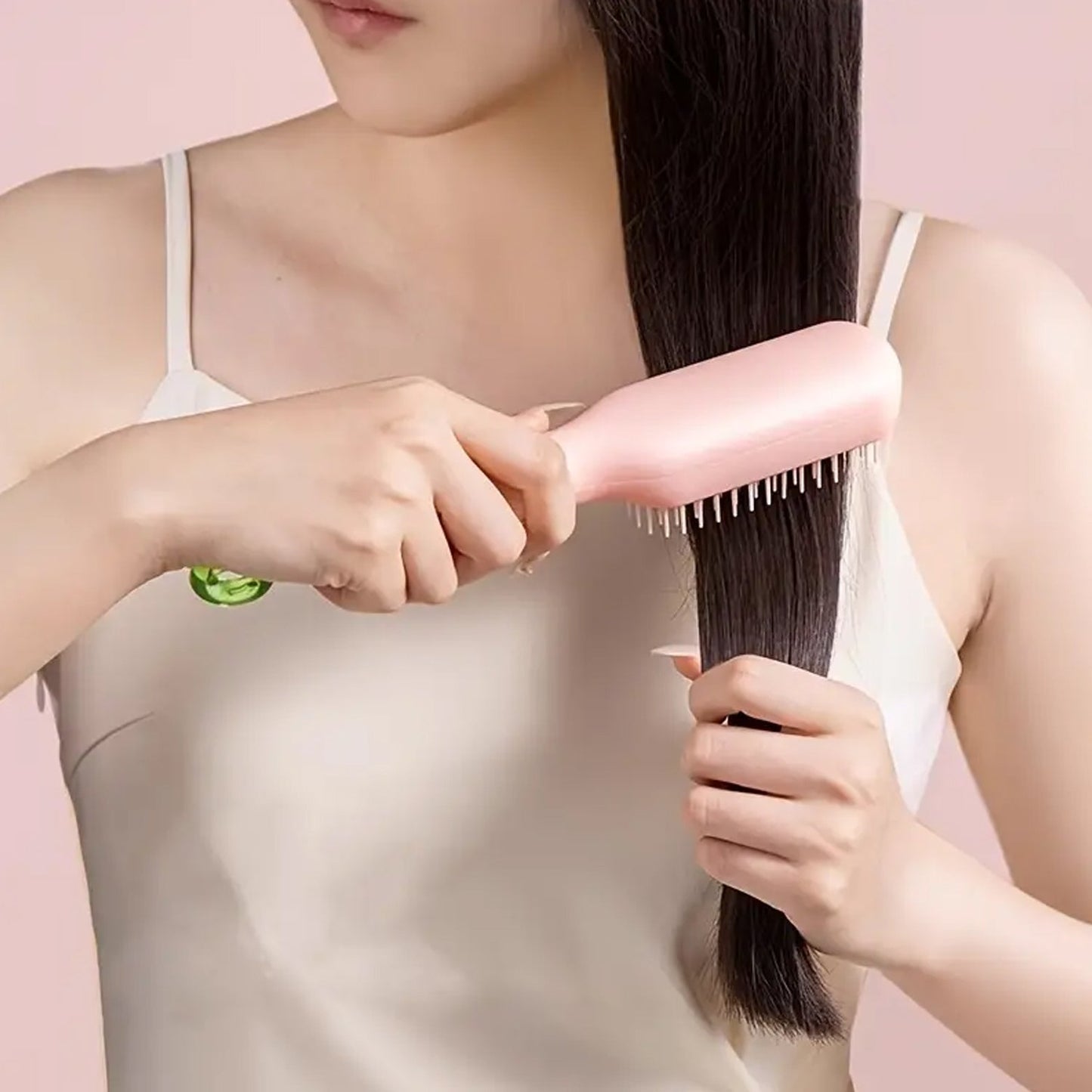 Self - Cleaning Hairbrush, Self - Cleaning Anti - Static Detangling Massage Comb, One - pull Clean Scalable Rotate Lifting Self Cleaning Hairbrush Hair Styling Tools - infinityexculsivestore.com