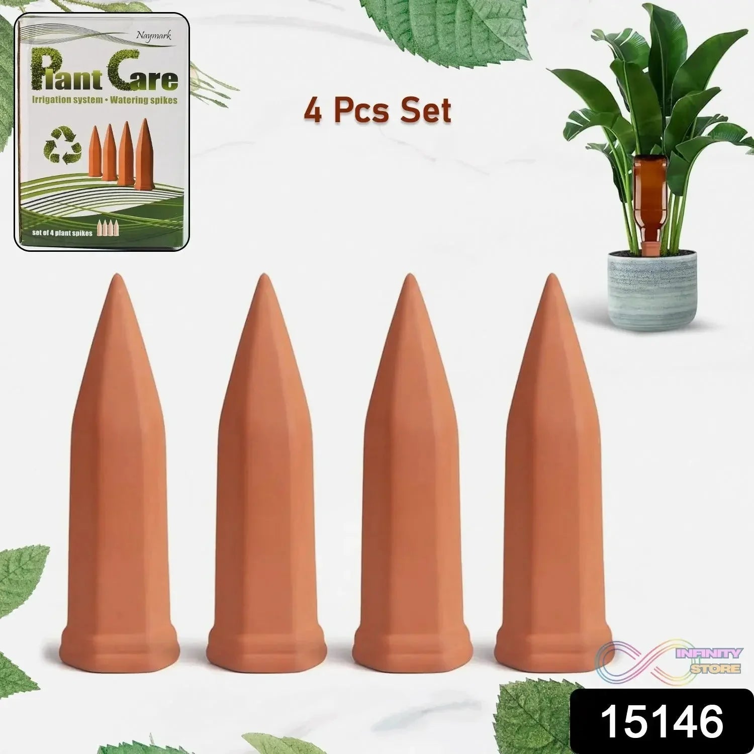 Self Plant Watering Spikes (4 Pcs Set) - infinityexculsivestore.com