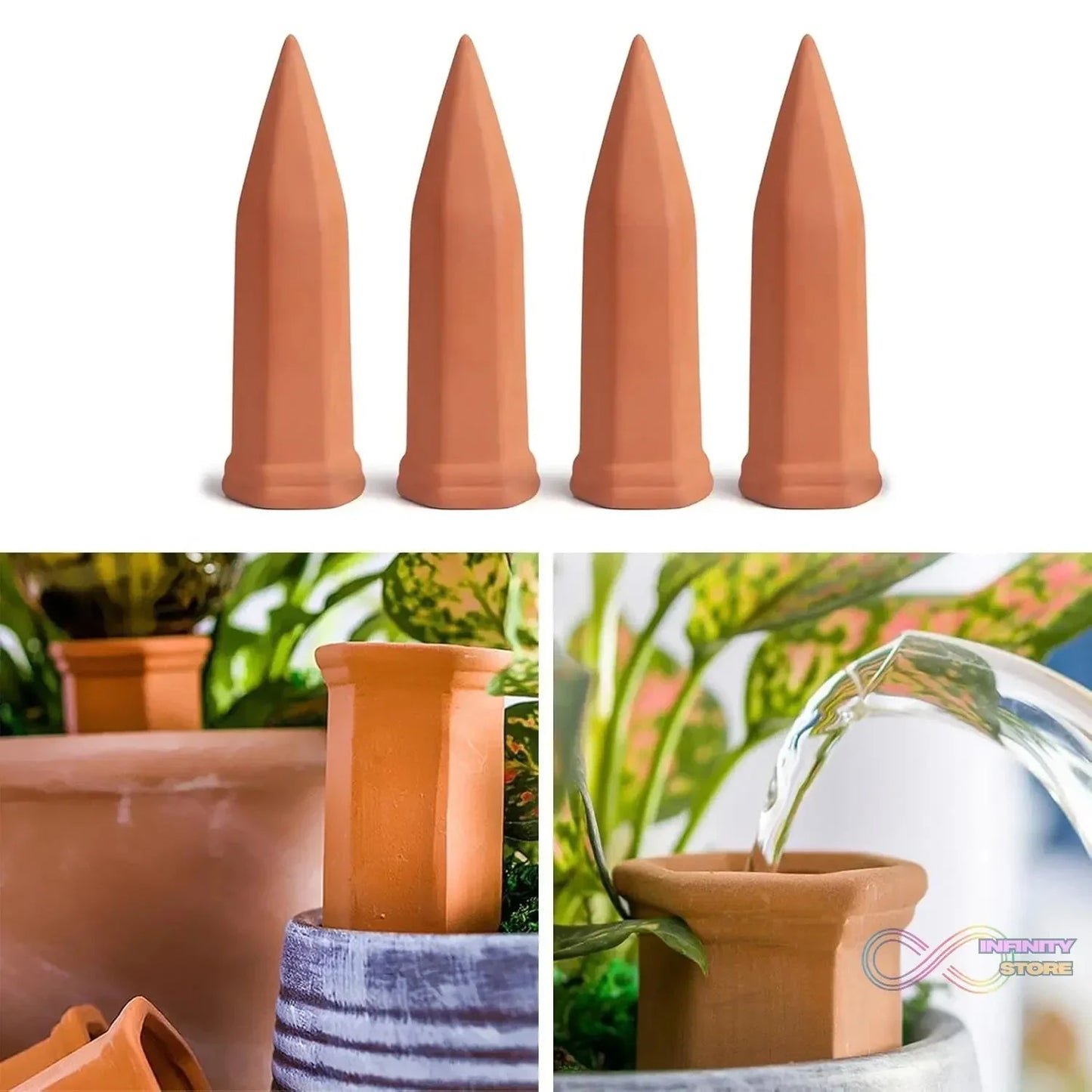 Self Plant Watering Spikes (4 Pcs Set) - infinityexculsivestore.com