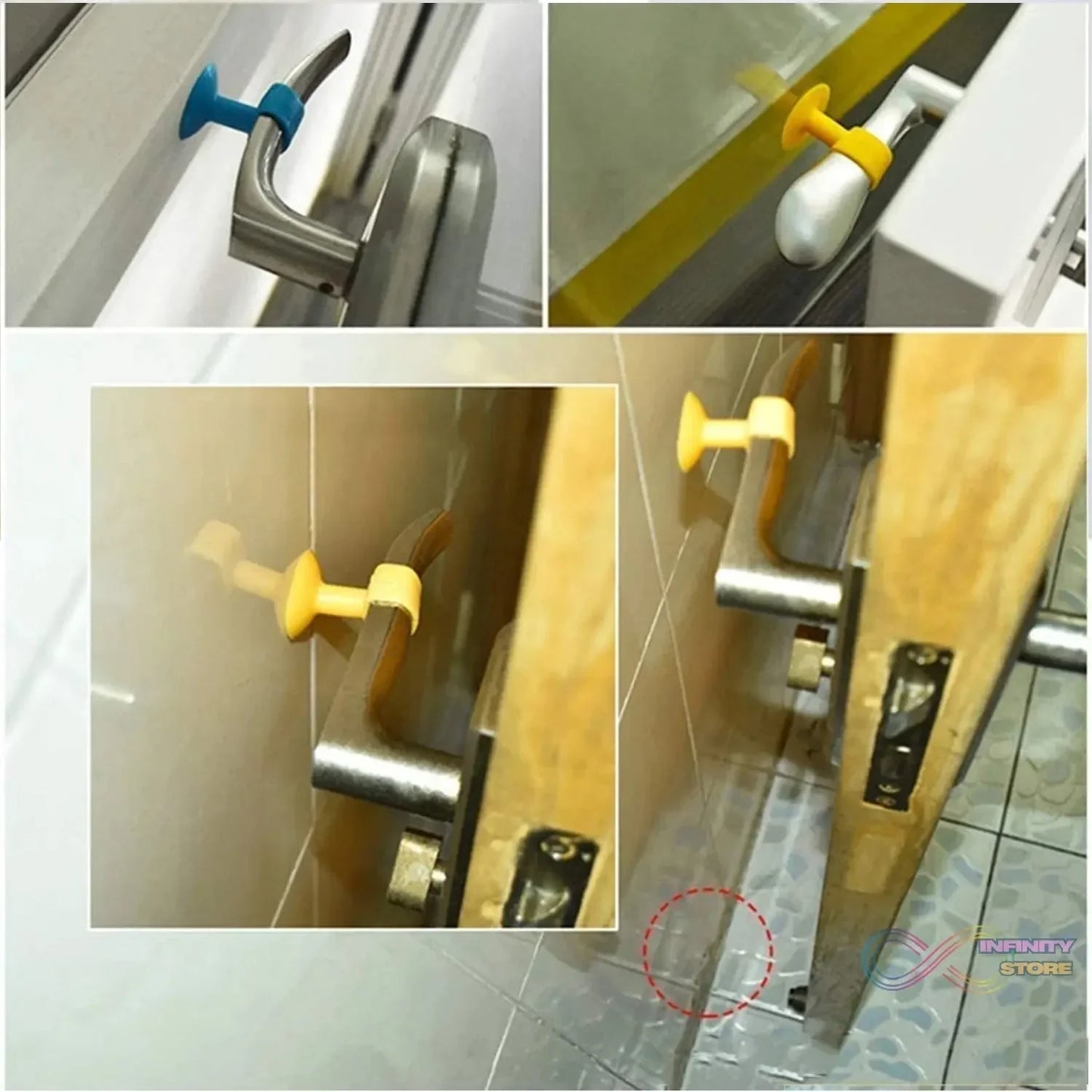 Self - Sucking Silicone Door Stopper (2 Pcs Set) - infinityexculsivestore.com