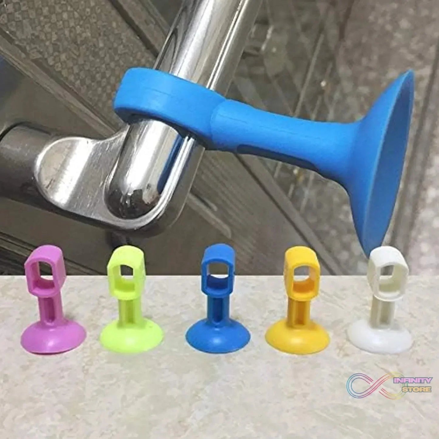 Self - Sucking Silicone Door Stopper (5 Pcs Set) - infinityexculsivestore.com