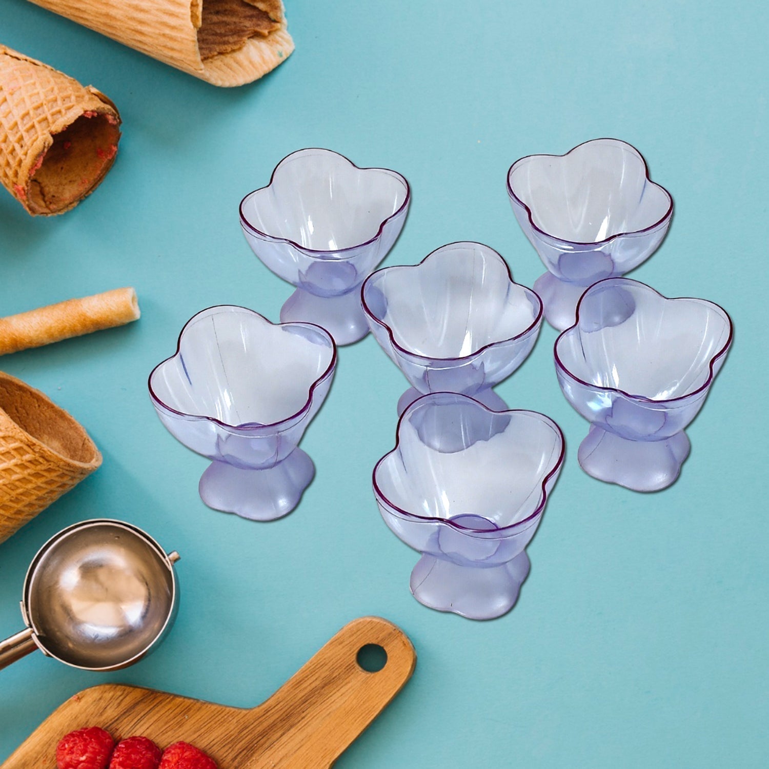 Serving Dessert Bowl Set - 6pcs Ice Cream, Salad, and Fruit Bowls (Brown Box) - infinityexculsivestore.com