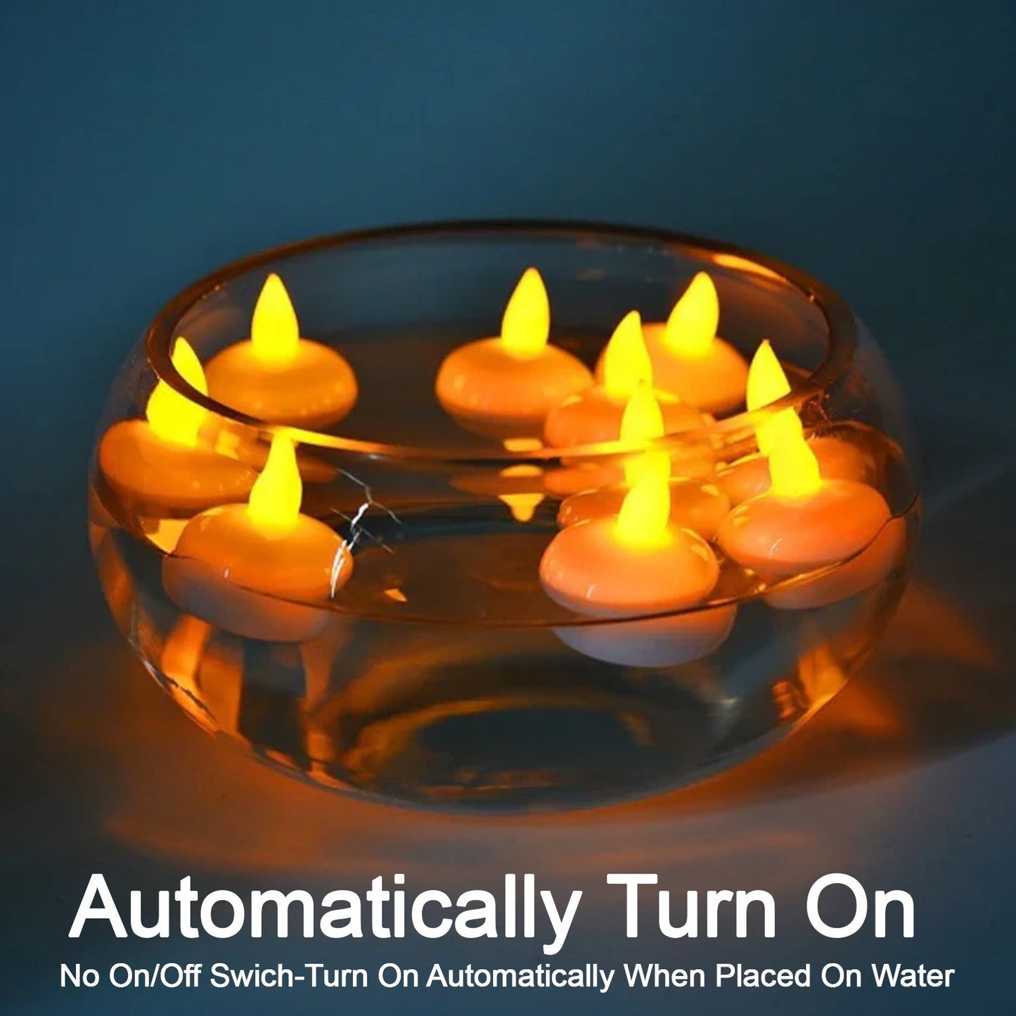 Set of 12 Flameless Floating Candles Battery Operated Tea Lights Tealight Candle - Decorative, Wedding.( Diya , Divo , Diva , Deepak , Jyoti ,) - infinityexculsivestore.com