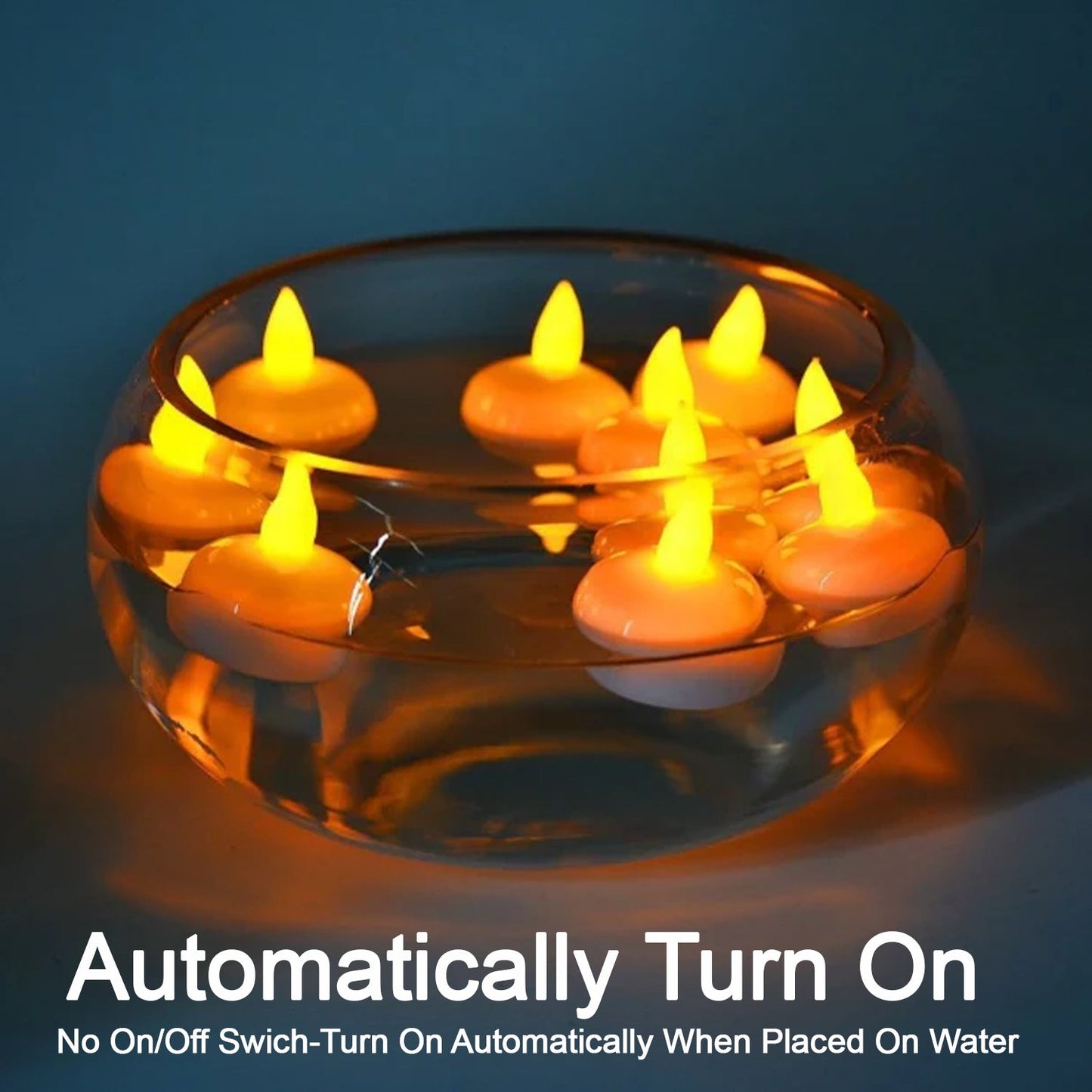 Set of 12 Flameless Floating Candles Battery Operated Tea Lights Tealight Candle - Decorative, Wedding. - infinityexculsivestore.com