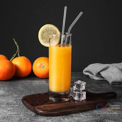 Set of 4 Stainless Steel Straws & Brush (2 Straight straws, 2 Bent straws, 1 Brush) - infinityexculsivestore.com