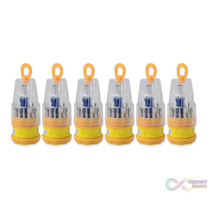 (Set of 6pc) Screwdriver Set, Steel 16 in 1 with 15 Screwdriver Bits, Professional Magnetic Driver Set - infinityexculsivestore.com