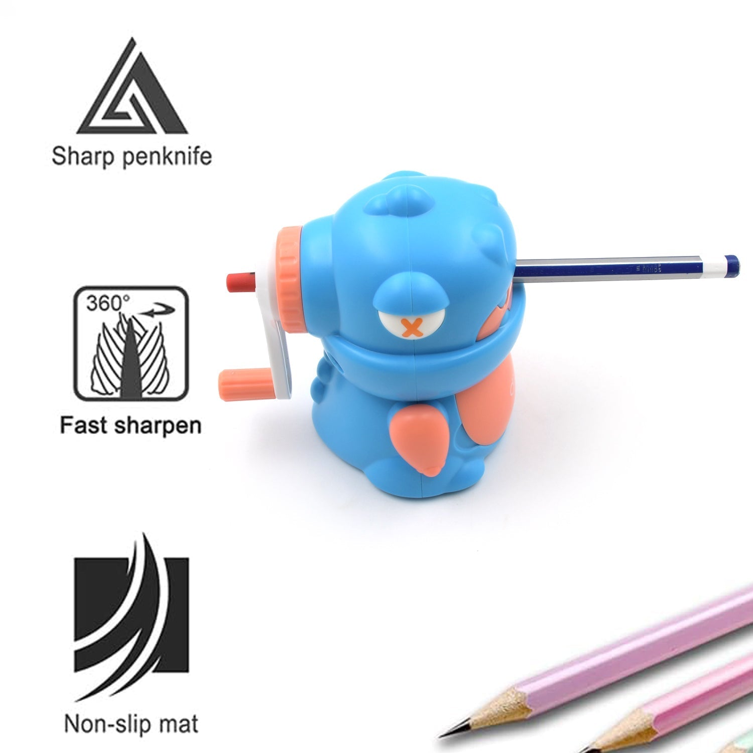 Sharpener for Pencil with Removable Tray Hardiness Steel Cutter, Kids Teddy Shaped Pencil Sharpener Machine, Birthday Return Gift Stationary Gifts - infinityexculsivestore.com
