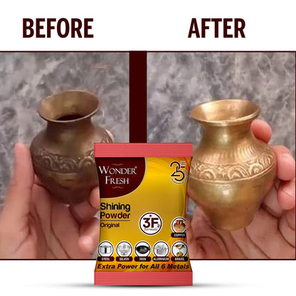 Shining Powder, Cleans and Polishes Copper, Brass, Silver, Aluminum, Iron, and Steel, Removes Tarnish and Oxidation (200 GM) - infinityexculsivestore.com