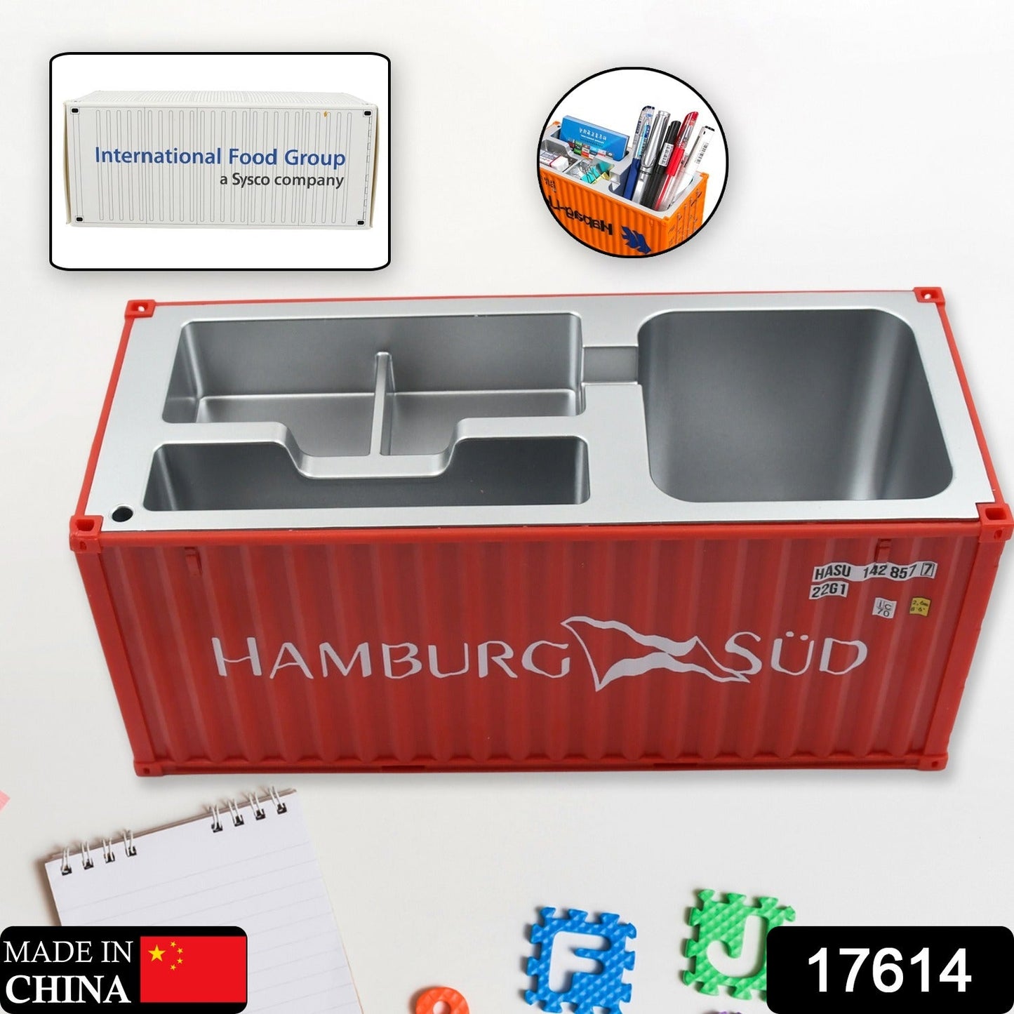Shipping Container Pen Holder Shipping Container Model Pen Name Cardholder Simulated Container Model For Business Gift - infinityexculsivestore.com