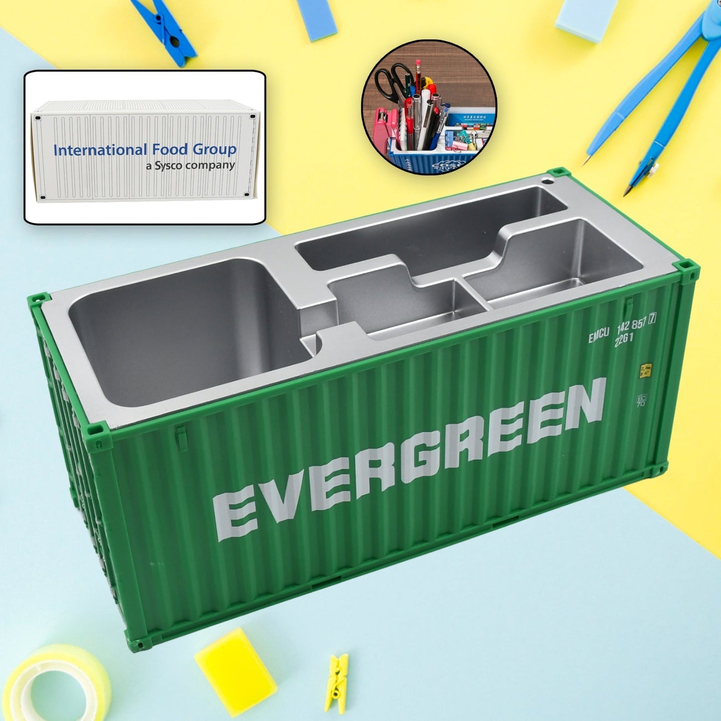 Shipping Container Pen Holder Shipping Container Model Pen Name Cardholder Simulated Container Model For Business Gift - infinityexculsivestore.com