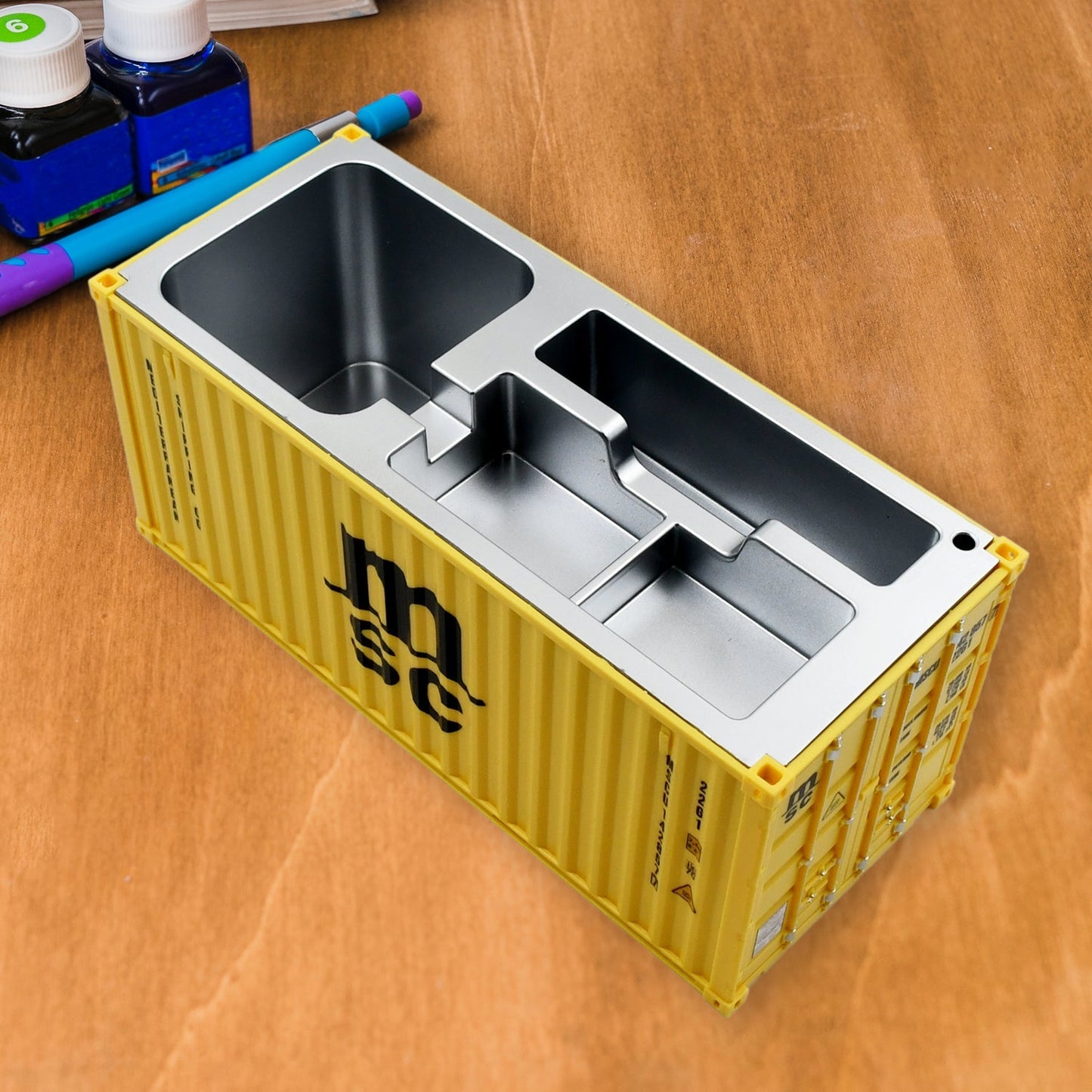 Shipping Container Pen Holder Shipping Container Model Pen Name Cardholder Simulated Container Model For Business Gift - infinityexculsivestore.com
