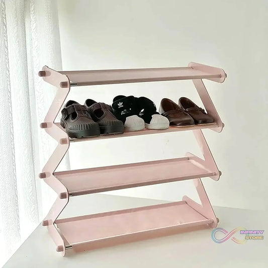Shoe Rack Z - Shaped Four Layer (1 Pc / 4 Layer) - infinityexculsivestore.com