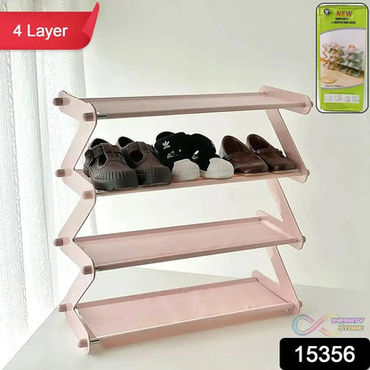 Shoe Rack Z - Shaped Four Layer (1 Pc / 4 Layer) - infinityexculsivestore.com