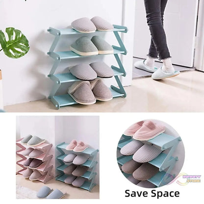 Shoe Rack Z - Shaped Four Layer (1 Pc / 4 Layer) - infinityexculsivestore.com