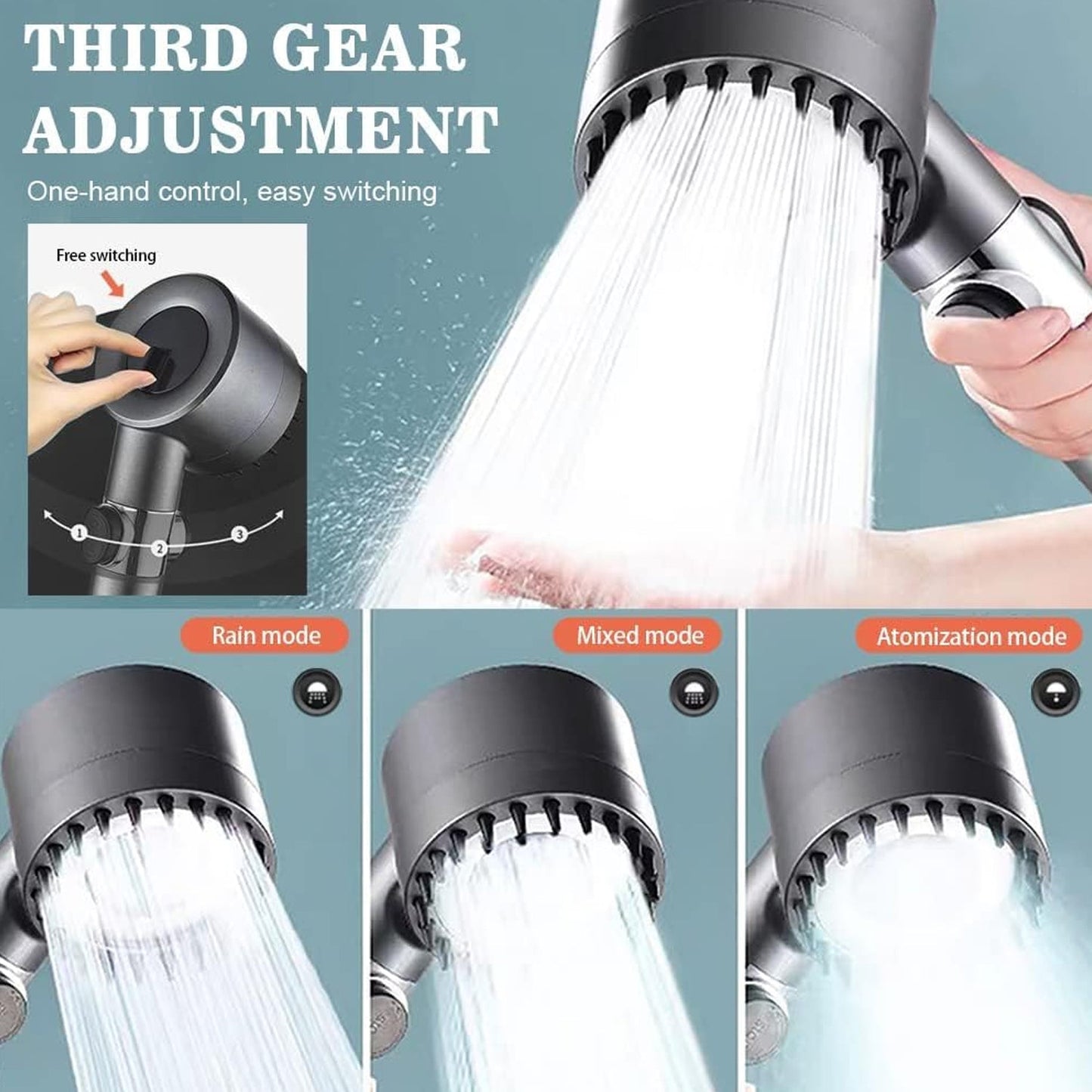 Shower Filter Shower Head, Adjustment Shower Head (3 Modes / 1 Pc) - infinityexculsivestore.com