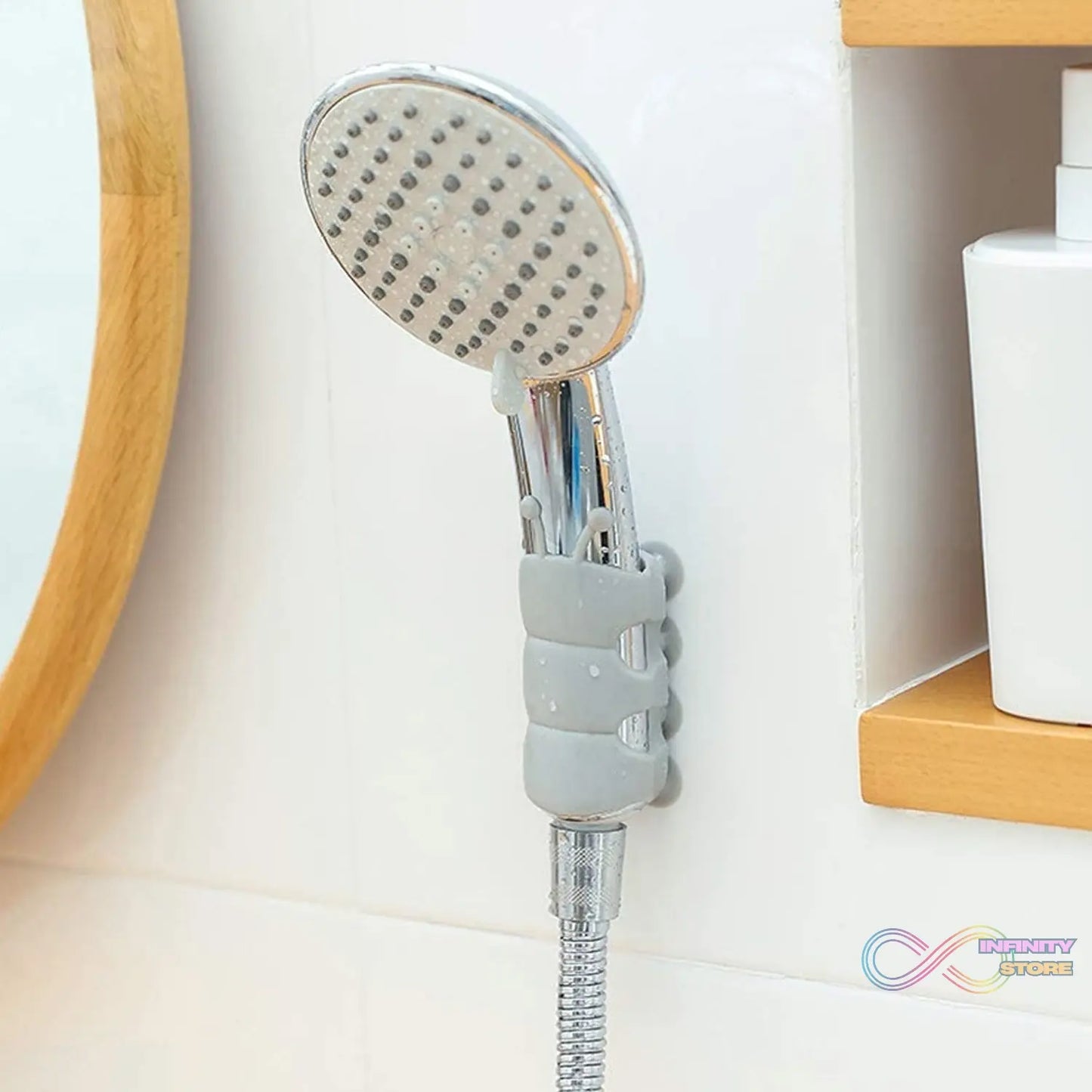 Plastic high-pressure shower head with multiple settings