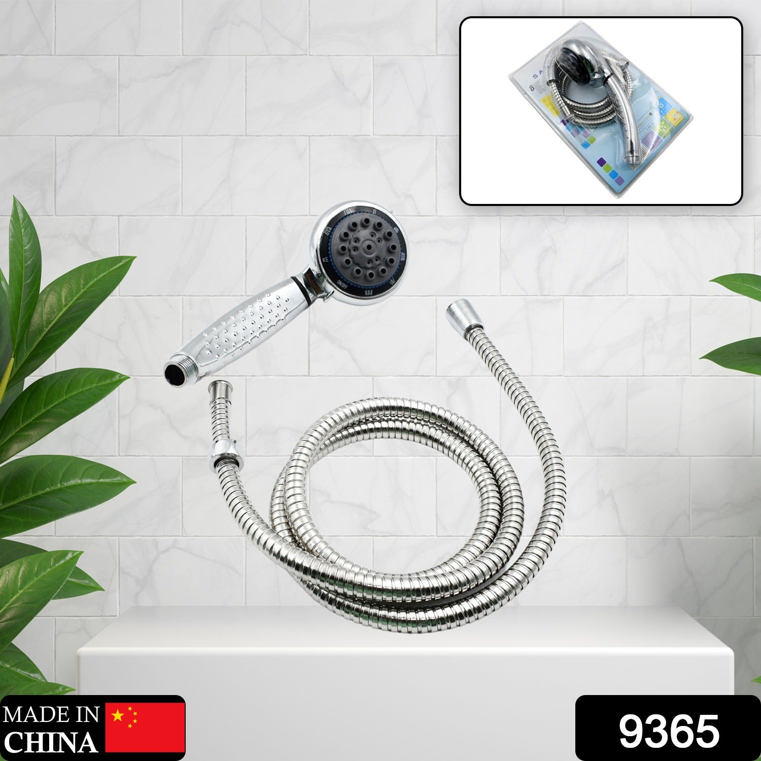 Shower Head and Stainless Steel Hose Multi - Function Plastic High Pressure Shower Spray for Bathroom - infinityexculsivestore.com