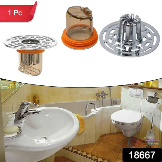 Shower Stopper, Anti - Odour Floor Drain Core with Filter Mesh (1 Pc) - infinityexculsivestore.com