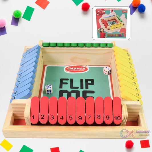 Shut The Box Dice Game, Classic Flip Me Multiplayer Game (1 Set) - infinityexculsivestore.com