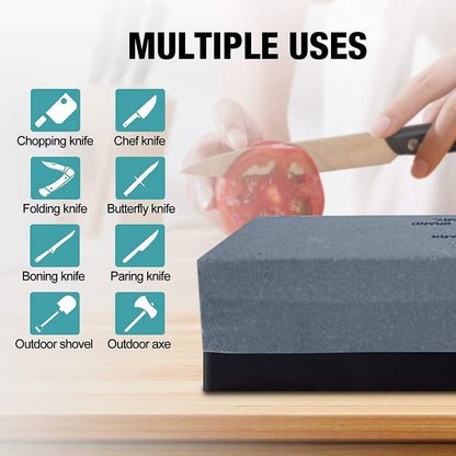 Silicon Carbide German Combination Stone, Dual Sided Stone for Knife and Tools Sharpening with Safety Case - infinityexculsivestore.com