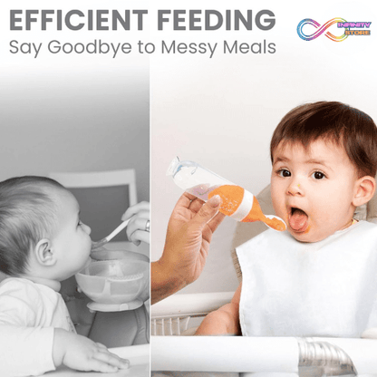 Silicone Baby Feeding Bottle with Spoon - infinityexculsivestore.com
