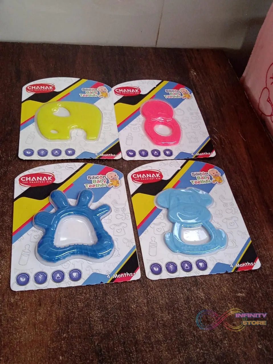 Silicone Baby Teether Pack of 1 (Mix Design & Color) - infinityexculsivestore.com