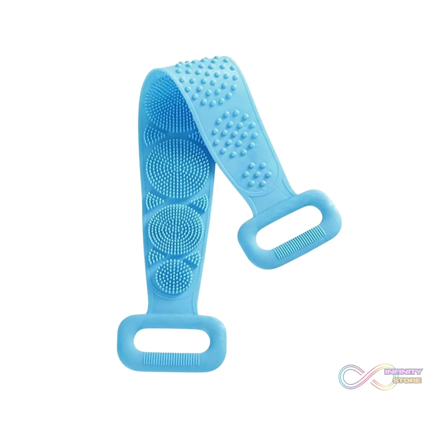 Silicone Body Back Scrubber Double Side Bathing Brush for Skin Deep Cleaning Massage, Dead Skin Removal (77 Gm | Small Size / 1pc) - infinityexculsivestore.com