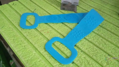 Silicone Body Back Scrubber Double Side Bathing Brush for Skin Deep Cleaning Massage, Dead Skin Removal (77 Gm | Small Size / 1pc) - infinityexculsivestore.com