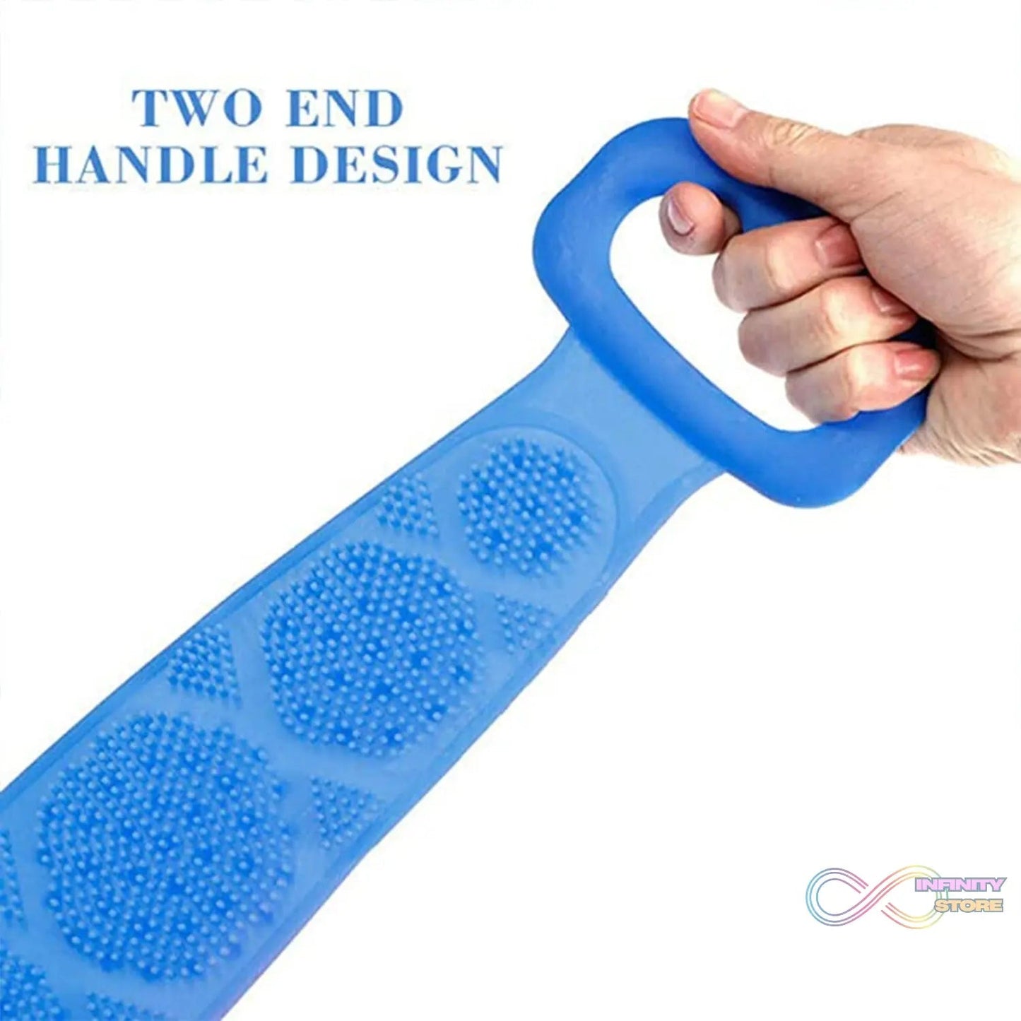 Silicone Body Back Scrubber, Double Side Bathing Brush for Skin Deep Cleaning Massage. - infinityexculsivestore.com