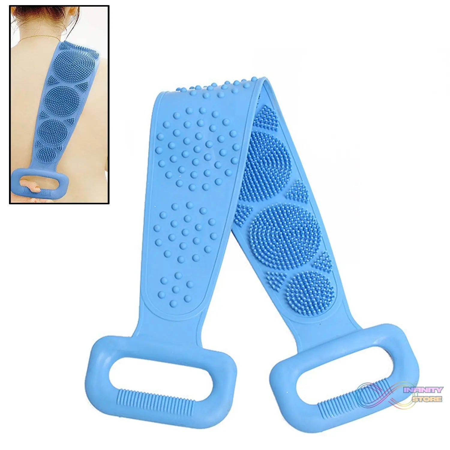 Silicone Body Scrubber Silicone Bath Body Brush (1 Pc / 24 Inch) - infinityexculsivestore.com