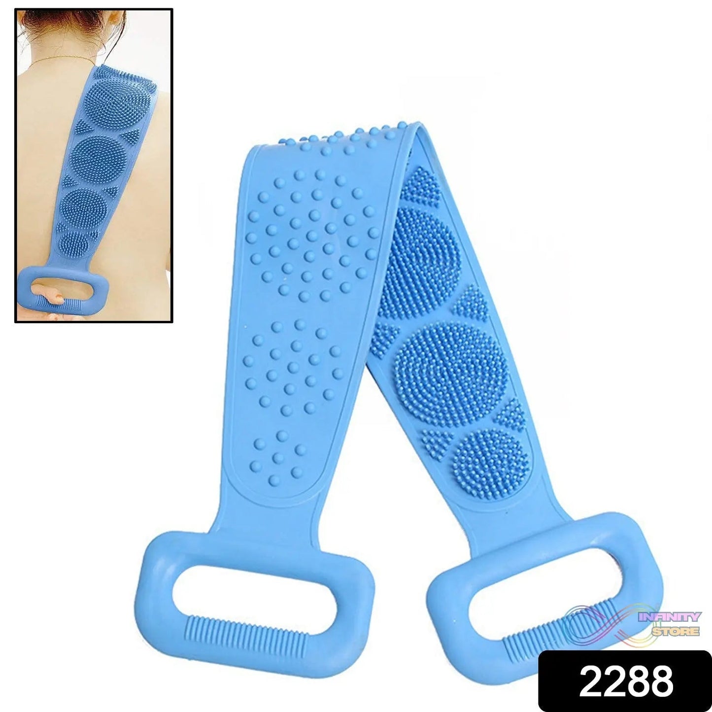 Silicone Body Scrubber Silicone Bath Body Brush (1 Pc / 24 Inch) - infinityexculsivestore.com