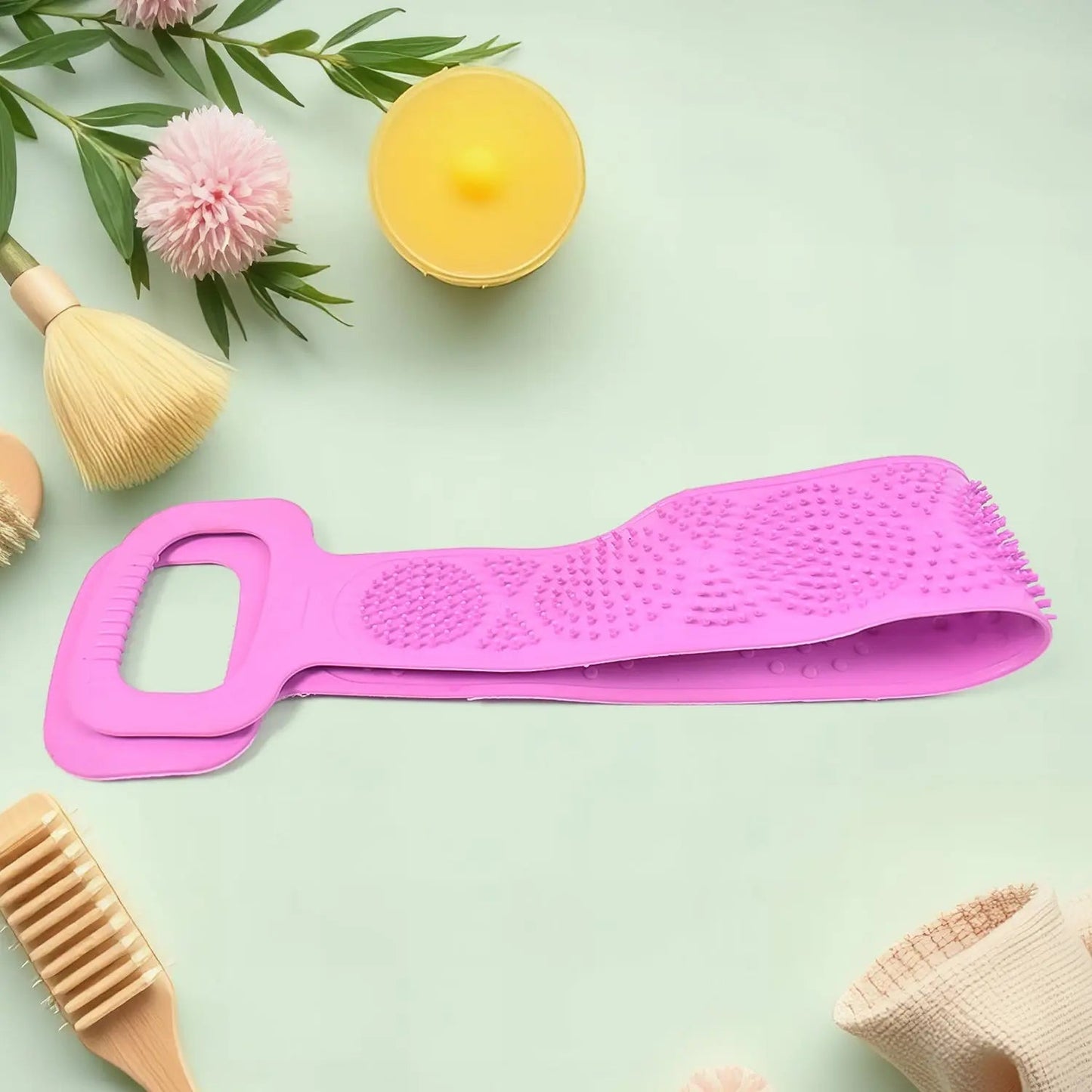 Silicone Body Scrubber Silicone Bath Body Brush (1 Pc / 24 Inch) - infinityexculsivestore.com