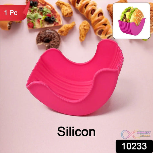 Silicone Burger Holder Snack Holder Reusable Burger Holder - infinityexculsivestore.com