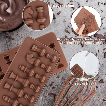 Silicone Chocolate Mould Chess Shape (1 Pc) - infinityexculsivestore.com