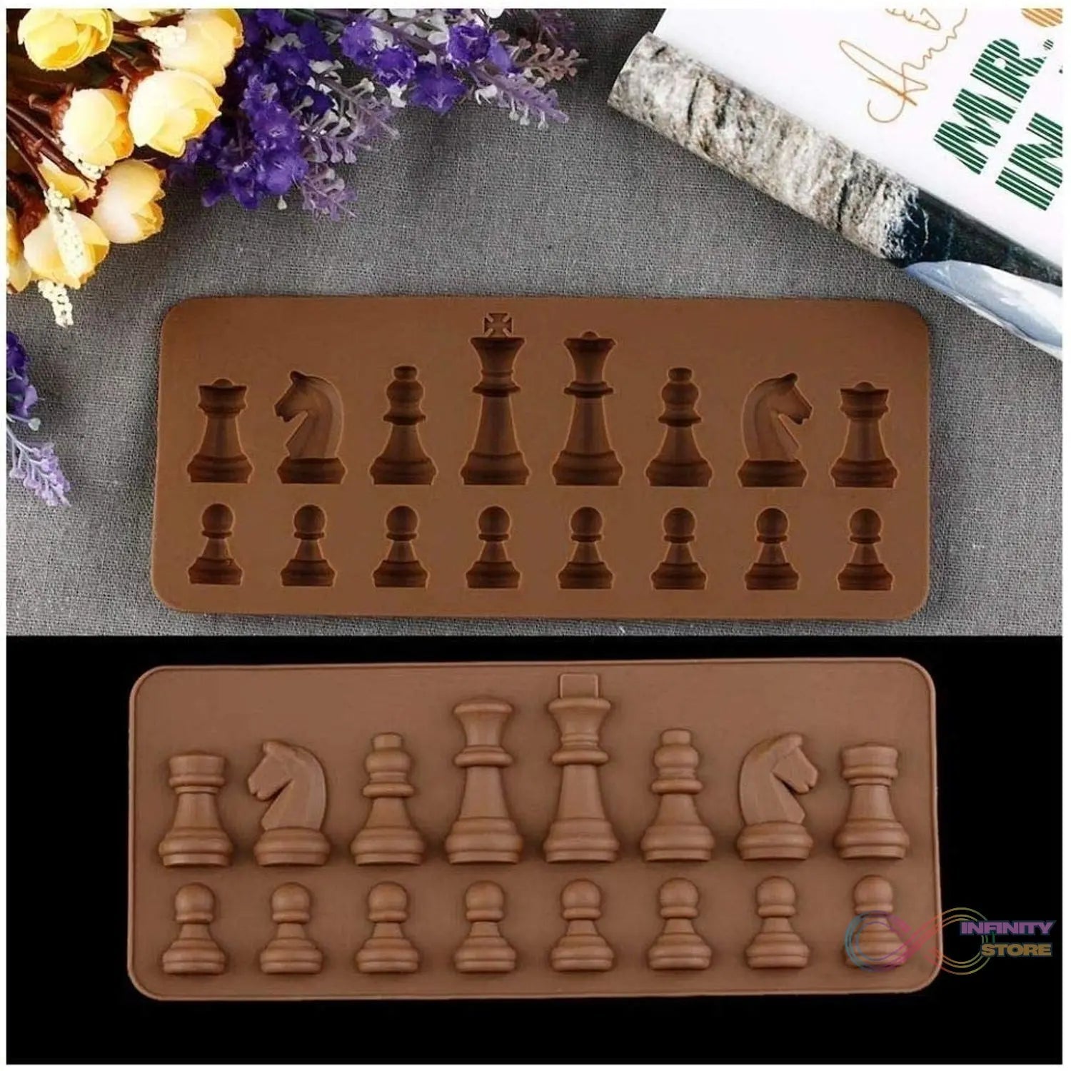Silicone Chocolate Mould Chess Shape (1 Pc) - infinityexculsivestore.com