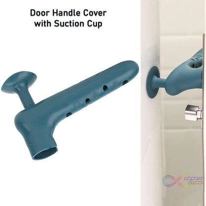 Silicone Door Handle Cover with Suction Cup (1 Pc / Mix Color) - infinityexculsivestore.com