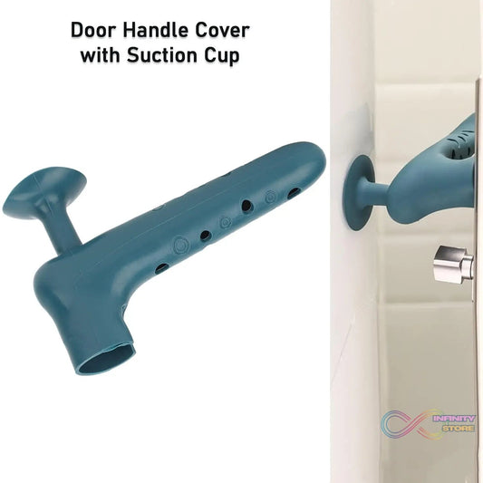 Silicone Door Handle Cover with Suction Cup (1 Pc / Mix Color) - infinityexculsivestore.com