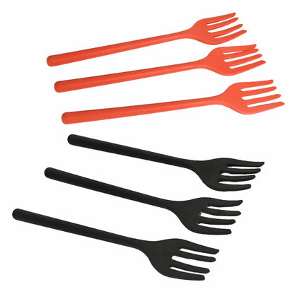Silicone Flexible Forks, Silicone Cooking Fork Heat Resistant, Multifunctional Nonstick Blending Fork (6 Pcs) - infinityexculsivestore.com