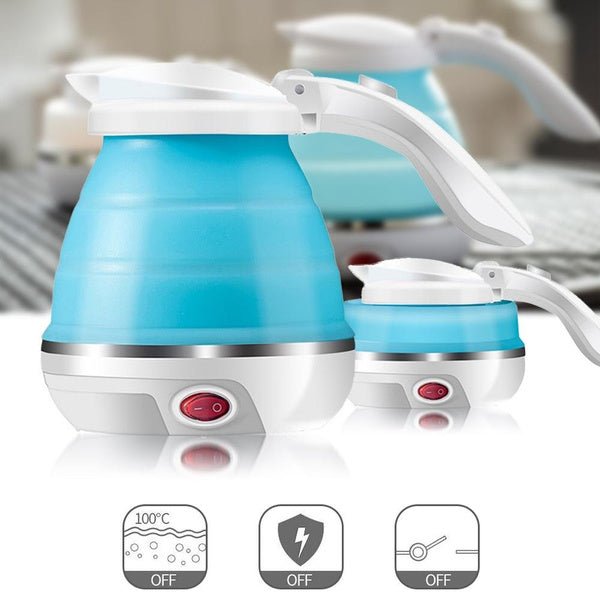 Silicone Foldable Collapsible Electric Water Kettle Camping Boiler - infinityexculsivestore.com