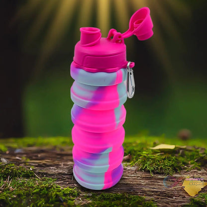 Silicone Foldable Water Bottle (1 Pc / 24 cm Foldable / 500 ML) - infinityexculsivestore.com