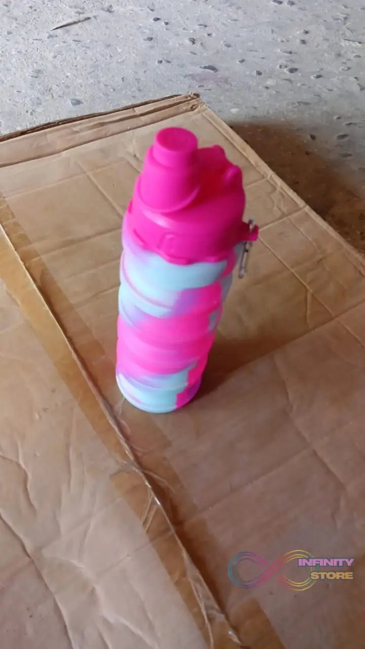 Silicone Foldable Water Bottle (1 Pc / 24 cm Foldable / 500 ML) - infinityexculsivestore.com