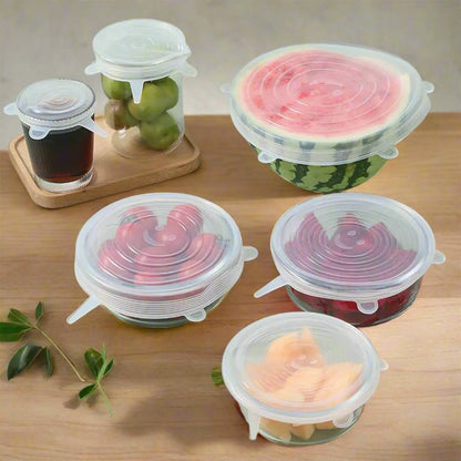 Silicone Food Cover Stretch Lids (6 Pcs Set / 62 Gm) - infinityexculsivestore.com