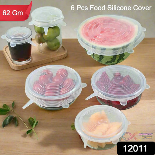 Silicone Food Cover Stretch Lids (6 Pcs Set / 62 Gm) - infinityexculsivestore.com