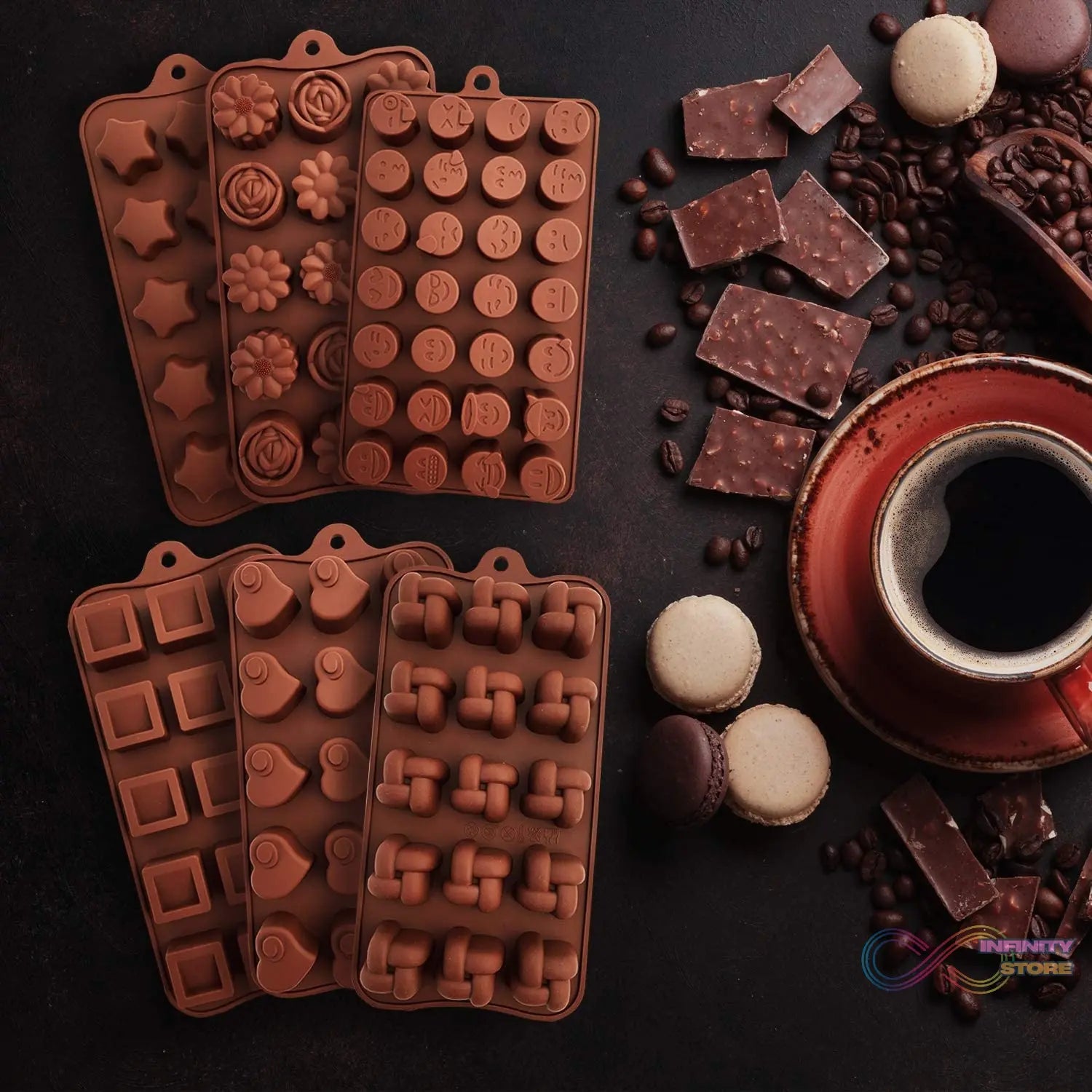 Silicone chocolate mold with 15 cavities for creative treats