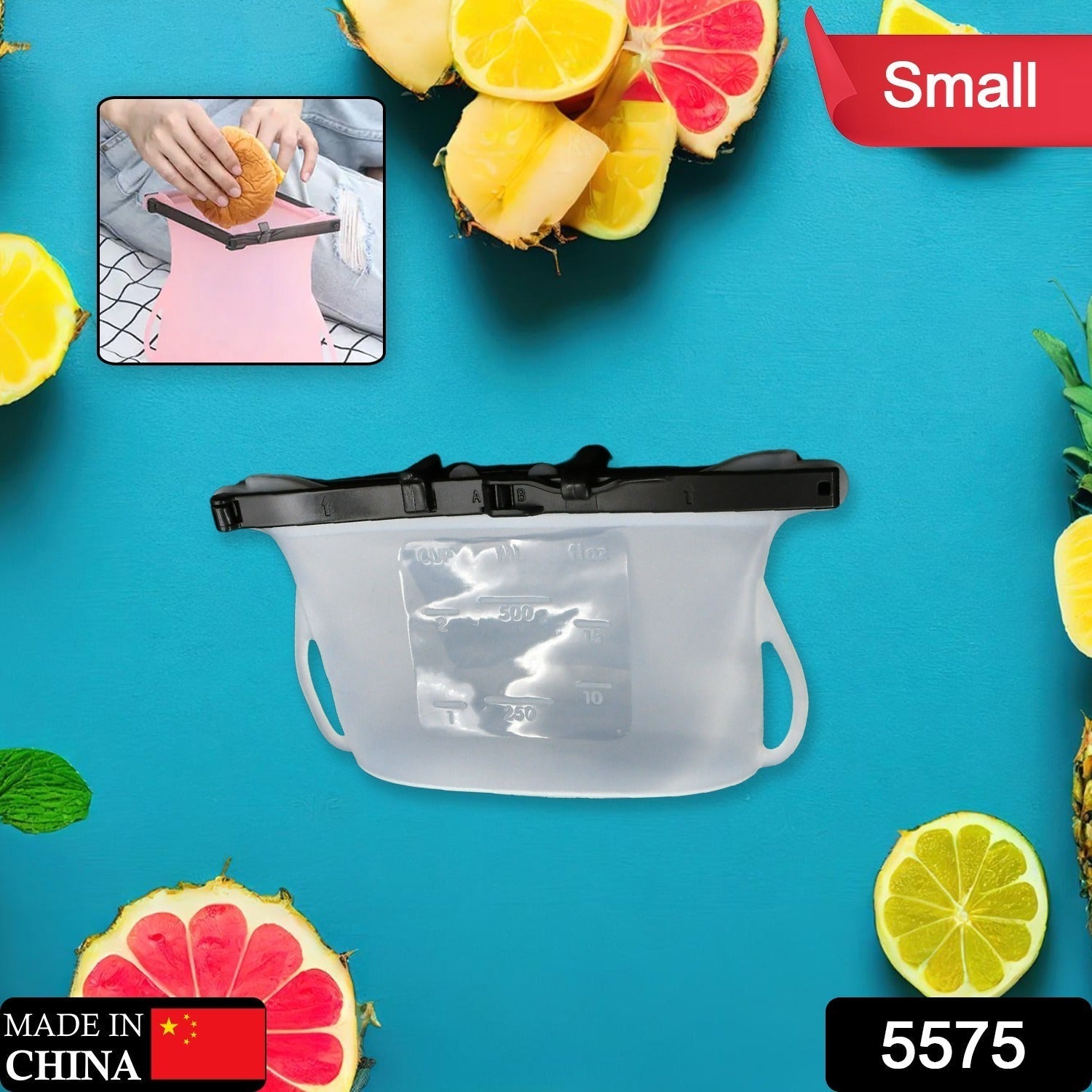 Reusable Silicone Food Storage Bag Set Leakproof Lock Reusable Flat Bottom Freezer Bags, Sandwich Bags, Silicone Food Grade Kids Snack Bags, BPA Free Microwave Dishwasher Safe (1 Pc) - infinityexculsivestore.com