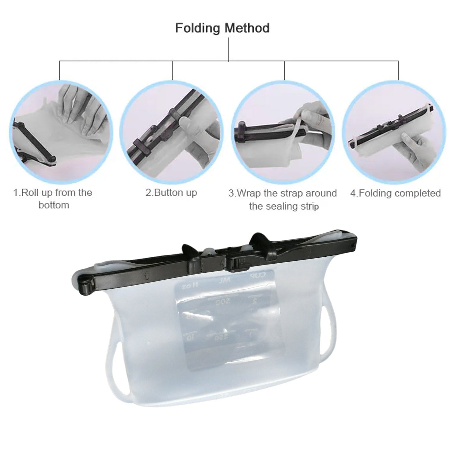 Reusable Silicone Food Storage Bag Set Leakproof Lock Reusable Flat Bottom Freezer Bags, Sandwich Bags, Silicone Food Grade Kids Snack Bags, BPA Free Microwave Dishwasher Safe (1 Pc) - infinityexculsivestore.com