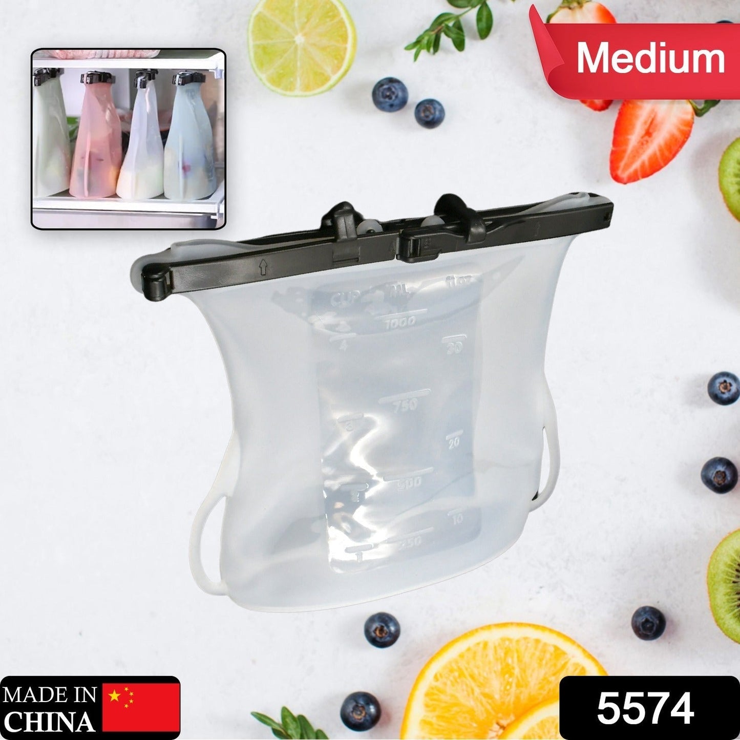Reusable Silicone Food Storage Bag Set Leakproof Lock Reusable Flat Bottom Freezer Bags, Sandwich Bags, Silicone Food Grade Kids Snack Bags, BPA Free Microwave Dishwasher Safe (1 Pc) - infinityexculsivestore.com