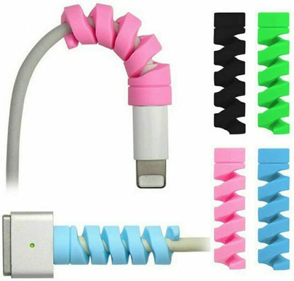 Silicone Highly Flexible Spiral Cable Wire Protector - infinityexculsivestore.com